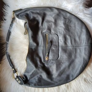 Linea Pelle Black Large Shoulder Bag
